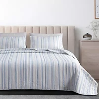 Linery Delicate Stripes Reversible Quilt Set