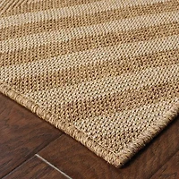 Covington Home Kehlani Chevron Stripe Indoor Outdoor Rectangular Accent Rug