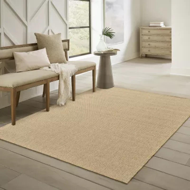 Covington Home Kehlani Flat Woven Solid Indoor Outdoor Rectangular Accent Rug