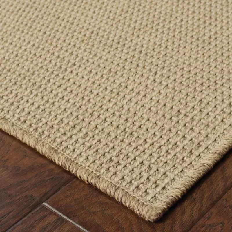 Covington Home Kehlani Flat Woven Solid Indoor Outdoor Rectangular Accent Rug