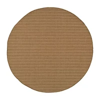 Covington Home Kehlani Tonal Stripe 7'10"X7'10" Indoor Outdoor Round Area Rug