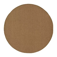 Covington Home Kehlani Basket Weave 7'10"X7'10" Indoor Outdoor Round Area Rug