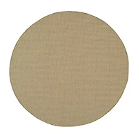 Covington Home Kehlani Flat Woven Solid 7'10"X7'10" Indoor Outdoor Round Area Rug