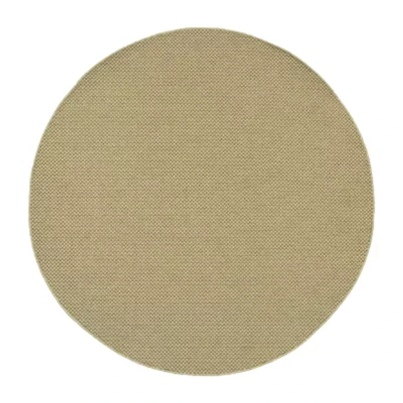 Covington Home Kehlani Flat Weave 7'10"X7'10" Indoor Outdoor Round Area Rug