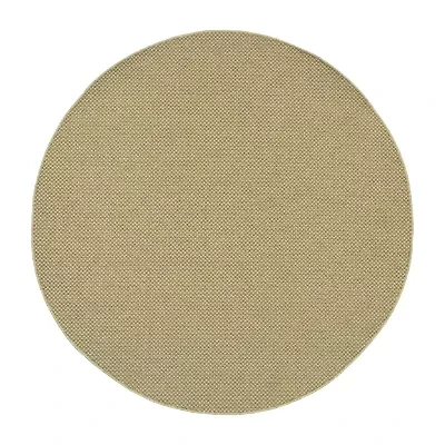 Covington Home Kehlani Flat Weave 7'10"X7'10" Indoor Outdoor Round Area Rug