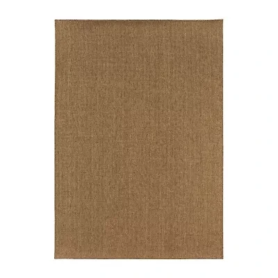 Covington Home Kehlani Basket Weave Indoor Outdoor Rectangular Area Rug