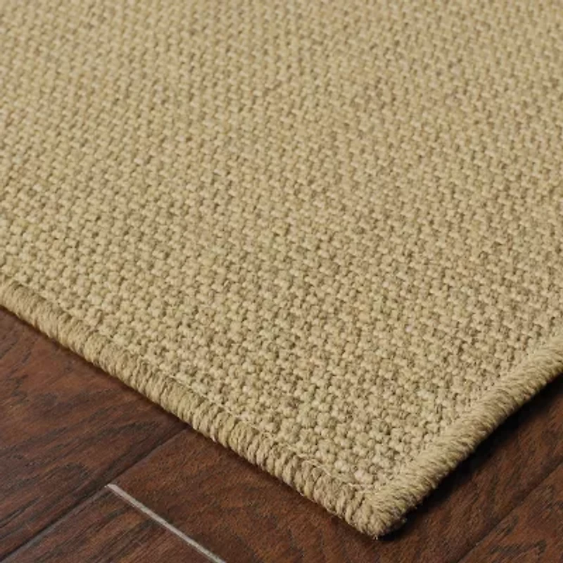 Covington Home Kehlani Flat Woven Solid Indoor Outdoor Rectangular Area Rug