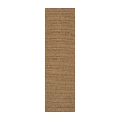 Covington Home Kehlani Tonal Stripe 2'3"X7'6" Indoor Outdoor Rectangular Runner