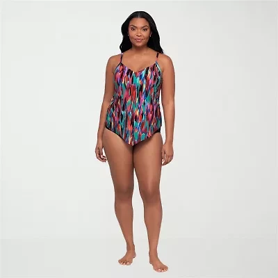 Trimshaper Womens Abstract Tankini Swimsuit Top