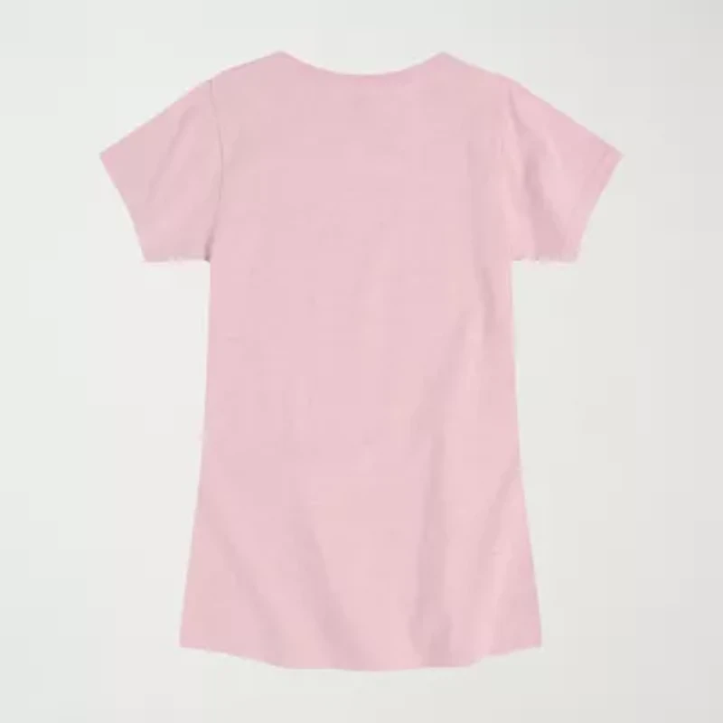 Big Kid Girls Crew Neck Short Sleeve Regular Fit Graphic T-Shirt