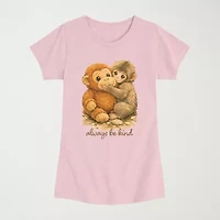 Big Kid Girls Crew Neck Short Sleeve Regular Fit Graphic T-Shirt