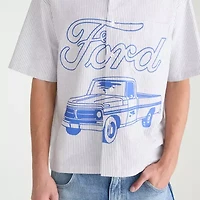 AEROPOSTALE Ford Mens Short Sleeve Regular Fit Button-Down Shirt