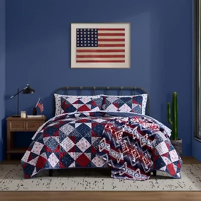 Wrangler Rodeo Patchwork 3-pc. Easy Care Quilt Set