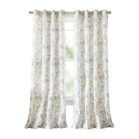 Martha Stewart Jardin Grommet Top Sheer Single Curtain Panel