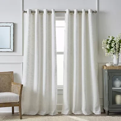 Martha Stewart Harmony Grommet Top Sheer Single Curtain Panel