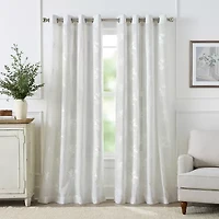 Martha Stewart Soriah Grommet Top Sheer Single Curtain Panel