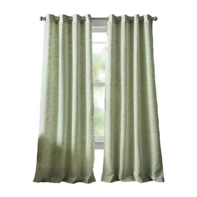 Martha Stewart Harmony Grommet Top Sheer Single Curtain Panel