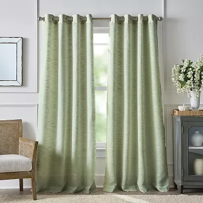Martha Stewart Harmony Grommet Top Sheer Single Curtain Panel