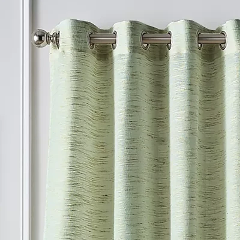 Martha Stewart Harmony Grommet Top Sheer Single Curtain Panel