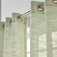 Martha Stewart Harmony Grommet Top Sheer Single Curtain Panel