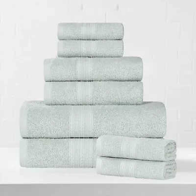 SUPERIOR® Eco-Friendly Cotton 8-pc. Quick Dry Bath Towel Set