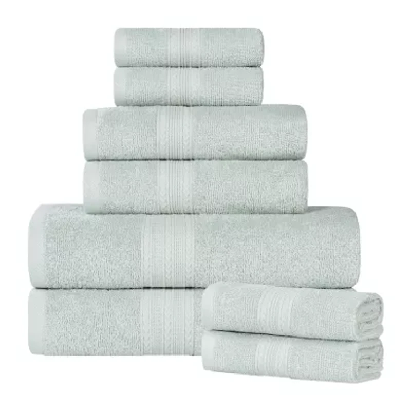 SUPERIOR® Eco-Friendly Cotton 8-pc. Quick Dry Bath Towel Set