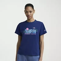 Champion Womens Crew Neck Short Sleeve Active T-Shirt