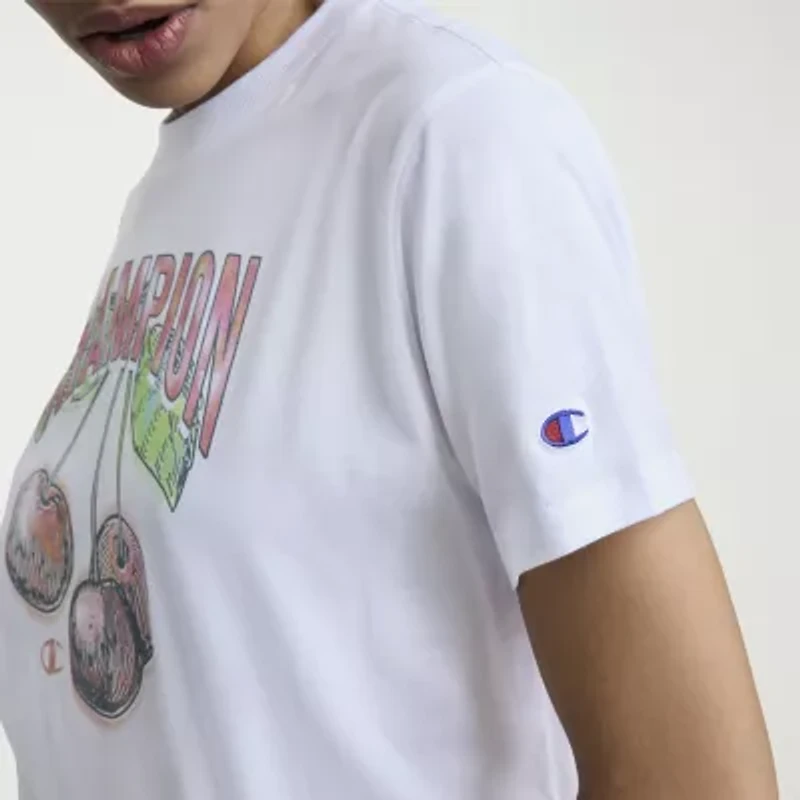 Champion Womens Crew Neck Short Sleeve Active T-Shirt