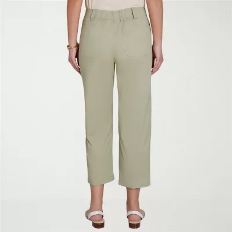 Hearts Of Palm Womens Straight Mid Rise Capri Pant