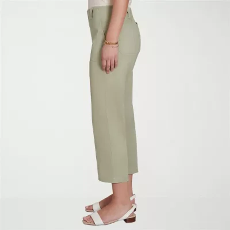 Hearts Of Palm Womens Straight Mid Rise Capri Pant