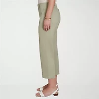 Hearts Of Palm Womens Straight Mid Rise Capri Pant