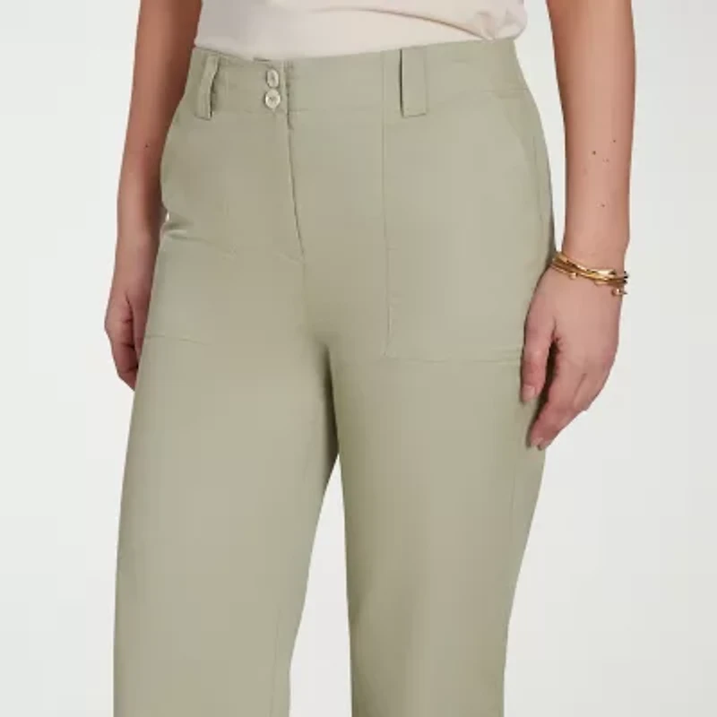 Hearts Of Palm Womens Straight Mid Rise Capri Pant