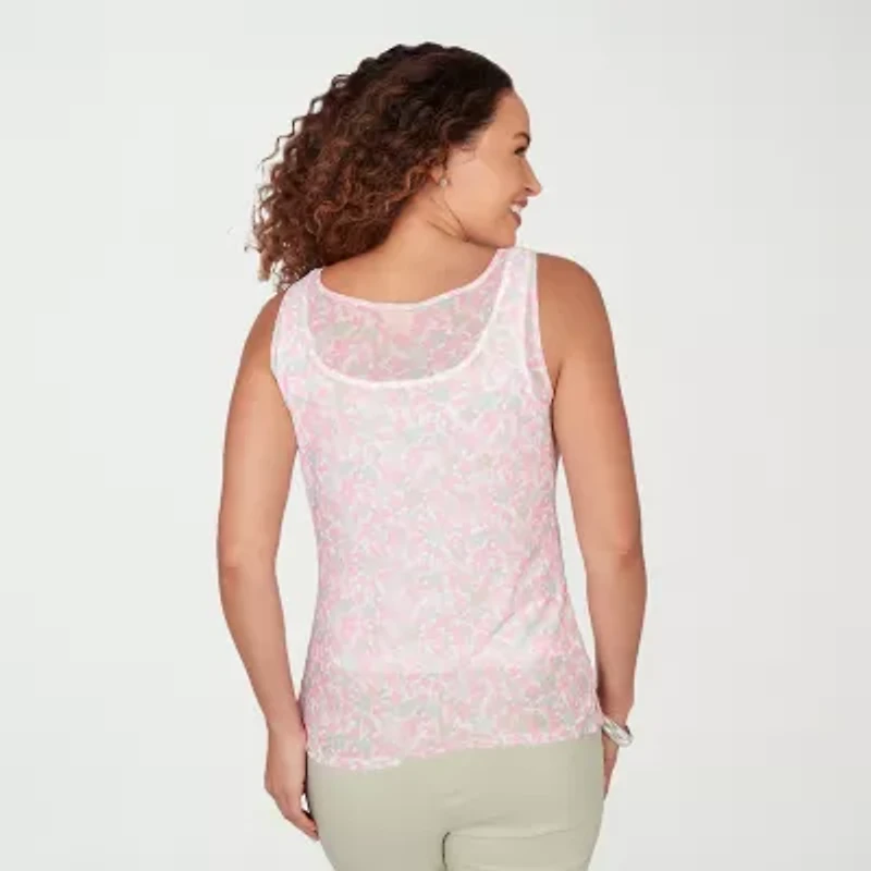 Hearts Of Palm Womens Scoop Neck Sleeveless Tank Top