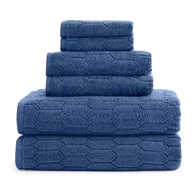 Liz Claiborne Signature Plush Textured  6-pc. Bath Towel Set
