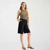 Worthington Womens 12" High Rise Tall Bermuda Short