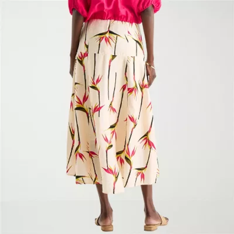 Worthington Womens Tall Pleated Skirt