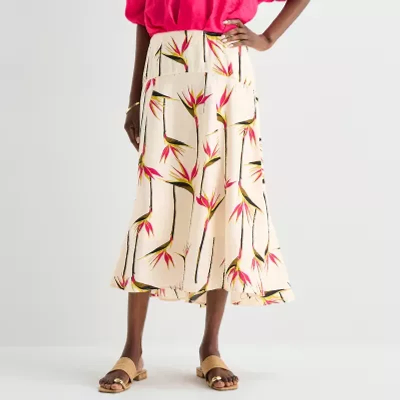 Worthington Womens Tall Pleated Skirt