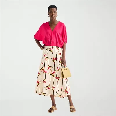 Worthington Womens Tall Pleated Skirt