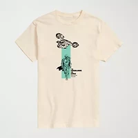 Novelty The Mandalorian And Grogu Razor Crest Ship Beam Mens Crew Neck Short Sleeve Regular Fit Baby Yoda Star Wars Graphic T-Shirt