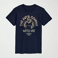 Novelty The Mandalorian And Grogu Kids Coming With Me Mens Crew Neck Short Sleeve Regular Fit Baby Yoda Star Wars Graphic T-Shirt