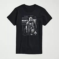 Novelty The Mandalorian and Grogu Bounty Hunter Mens Crew Neck Short Sleeve Regular Fit Baby Yoda Star Wars Big Tall Graphic T-Shirt