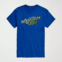 Novelty The Mandalorian and Grogu Mens Crew Neck Short Sleeve Regular Fit Baby Yoda Star Wars Big Tall Graphic T-Shirt