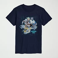 Novelty The Mandalorian and Grogu Collage Mens Crew Neck Short Sleeve Regular Fit Baby Yoda Star Wars Big Tall Graphic T-Shirt