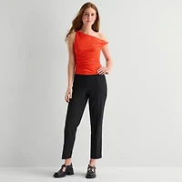 by&by Womens Juniors Asymmetrical Neck Sleeveless Tank Top