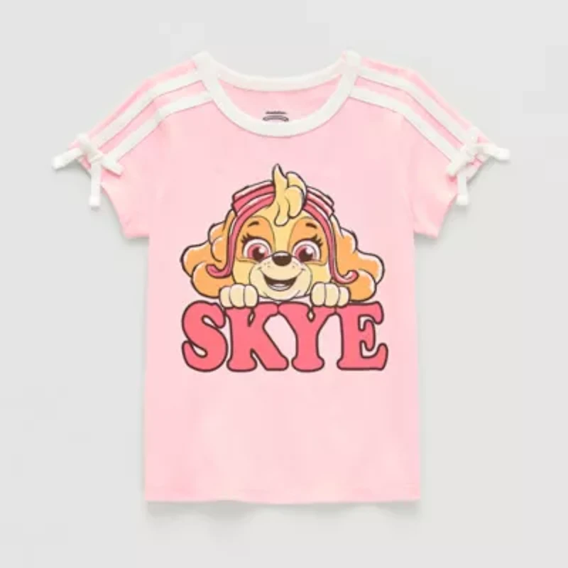 Grayson Little Toddler Girls Crew Neck Short Sleeve Relaxed Fit Paw Patrol Graphic T-Shirt