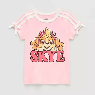 Grayson Little Toddler Girls Crew Neck Short Sleeve Relaxed Fit Paw Patrol Graphic T-Shirt