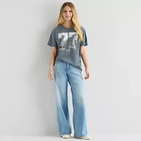 Grayson Threads, The Label New York Boyfriend Tee Womens Juniors Crew Neck Short Sleeve Loose Fit Graphic T-Shirt