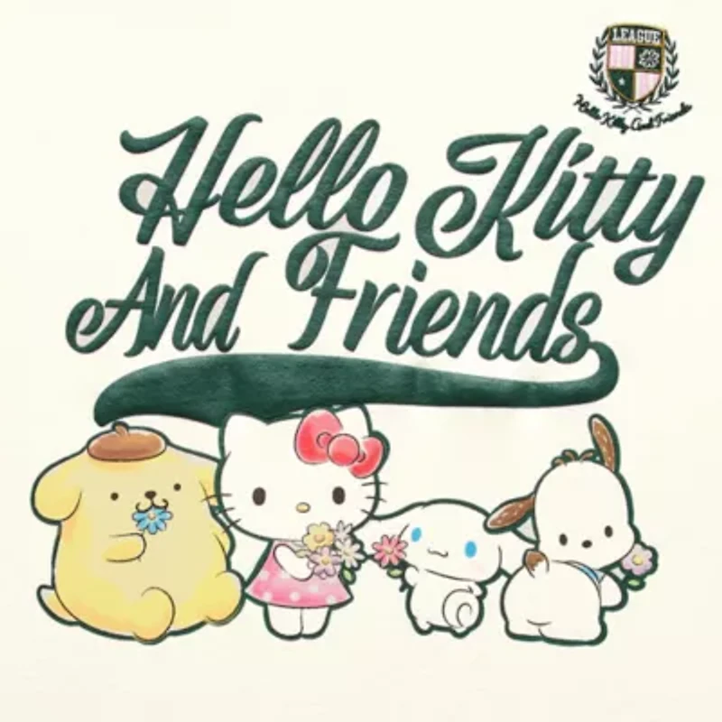 Grayson Threads, The Label Womens Juniors Crew Neck Long Sleeve Hello Kitty Sweatshirt