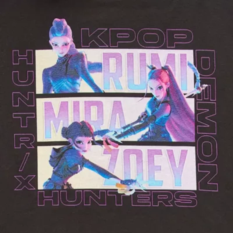 K-Pop Demon Hunters Womens Juniors Long Sleeve Fleece Hoodie