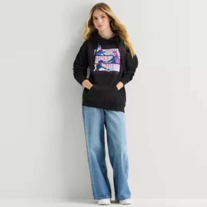 K-Pop Demon Hunters Womens Juniors Long Sleeve Fleece Hoodie